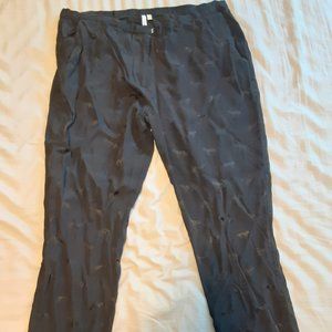 Petticoat Alley Black Pants w/ Panther Print